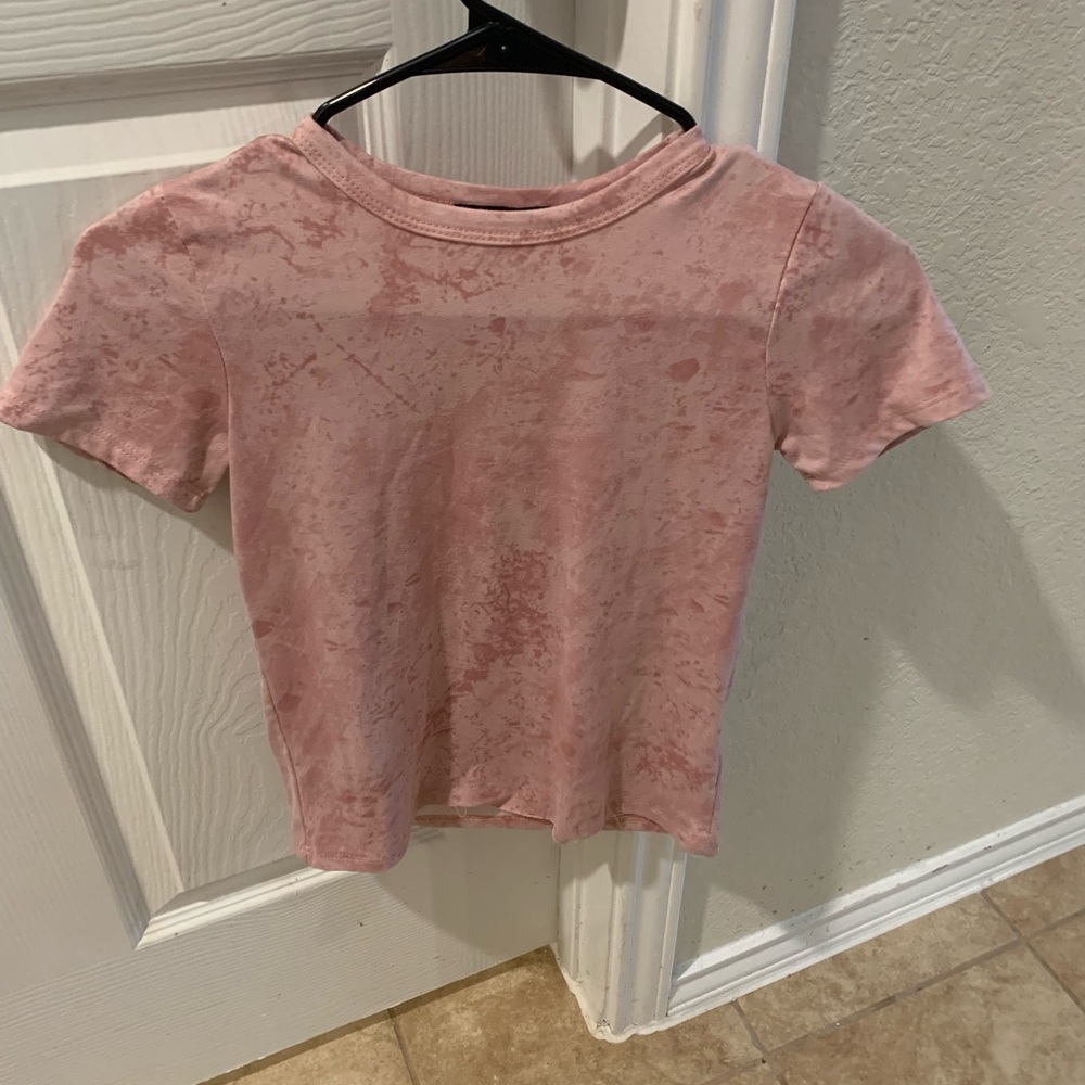 Pink print tee